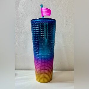 STARBUCKS Tim Singleton Rainbow Grid Pride Cup